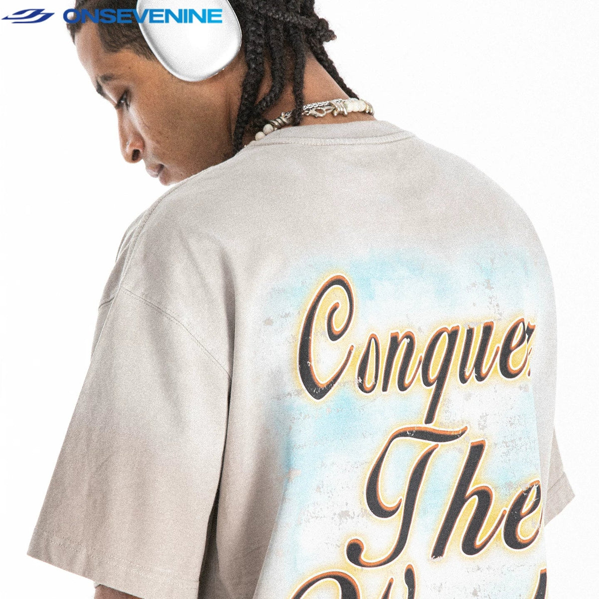 ONSEVENINE "Companion" Praying Cherub Graphic Tee