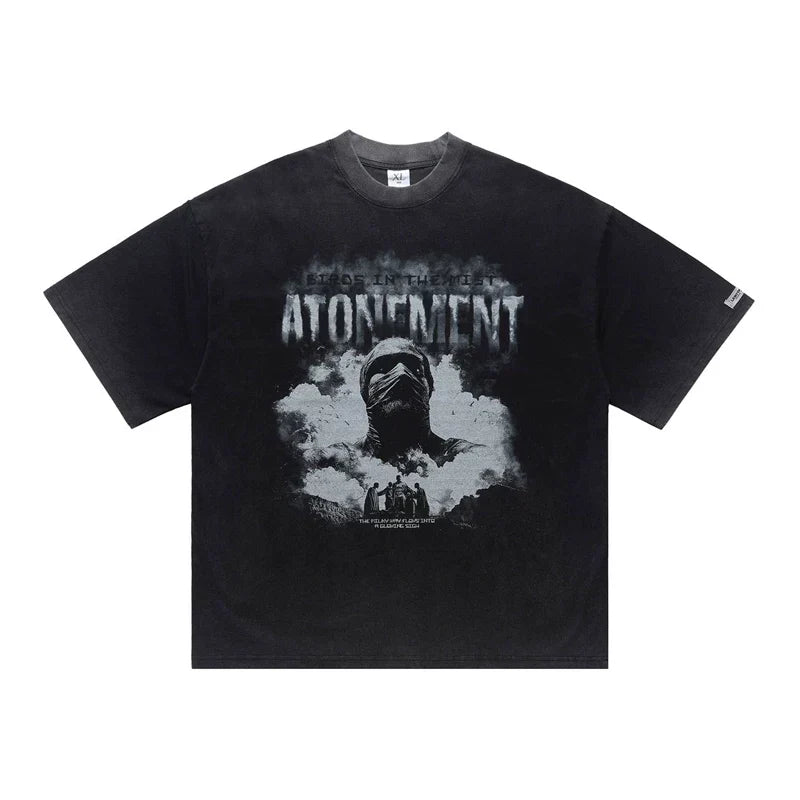 ONSEVENINE "Atonement" Distressed Graphic Tee