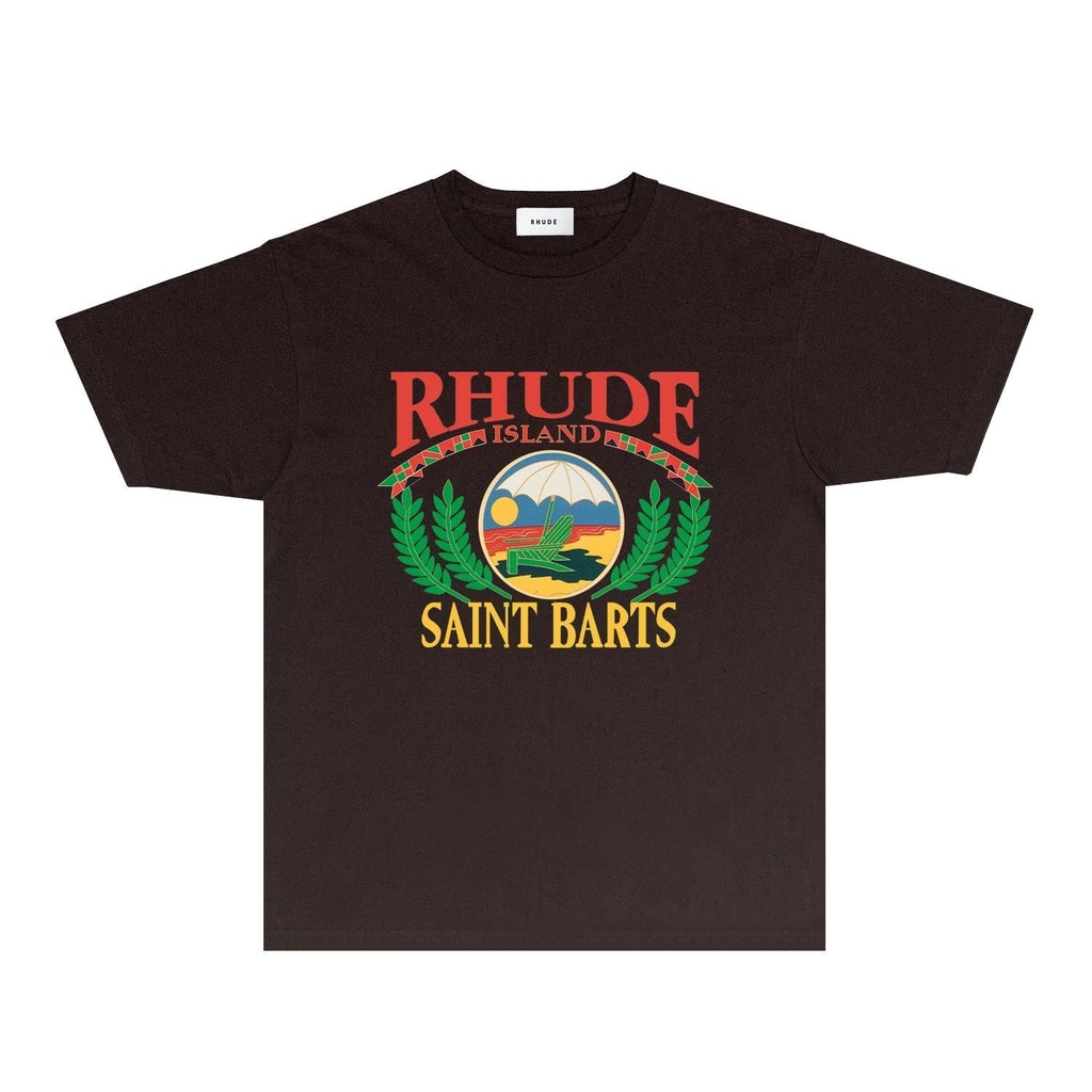 Rhude T-shirts Printed Trendy Pure Cotton